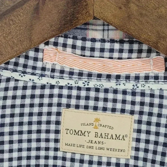 Tommy Bahama Mens Medium Plaid Button-Up Shirt 100% Cotton 23PT - Picture 4 of 8